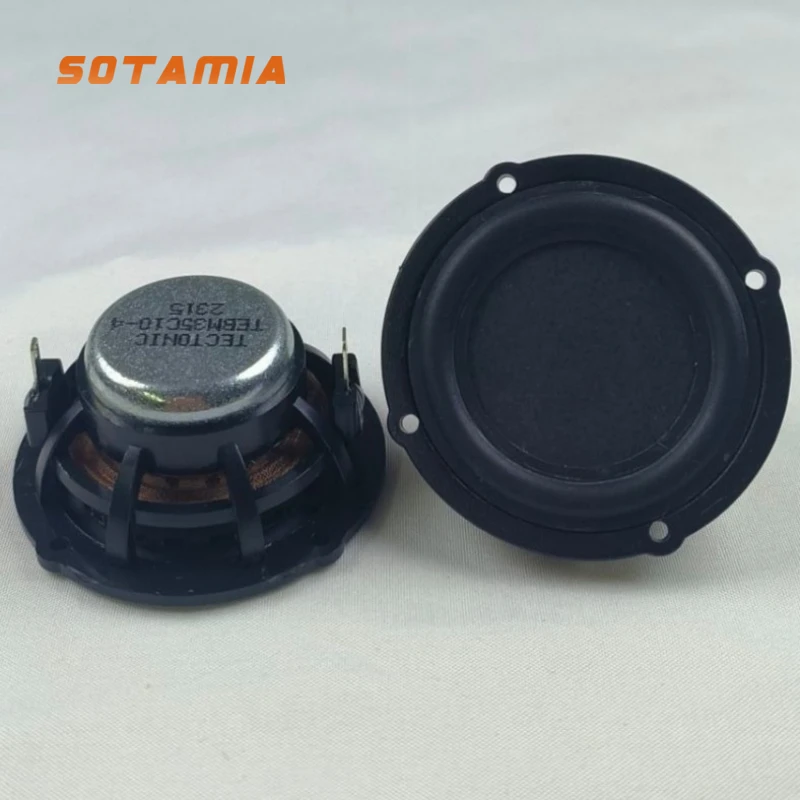 SOTAMIA 2Pcs 2 Inch Full Range HIFI Speaker 6 Ohm 10W Flat Panel Diaphragm Long Stroke Audio Loudspeaker DIY Bluetooth Speaker