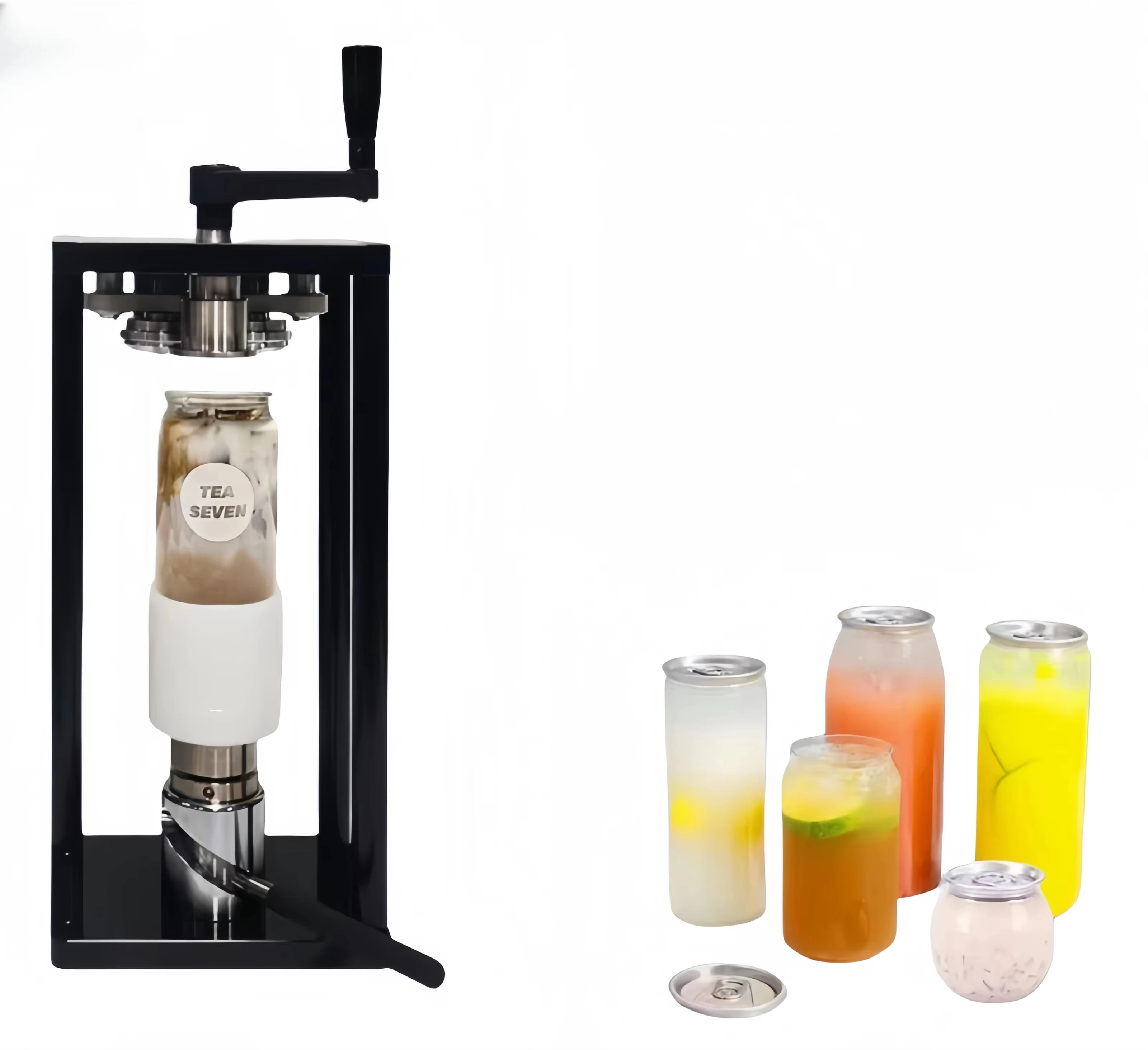 تصميم جديد دليل يمكن آلة الختم القصدير المشروبات الغازية القهوة البيرة شاي فقاعات آلة الختم