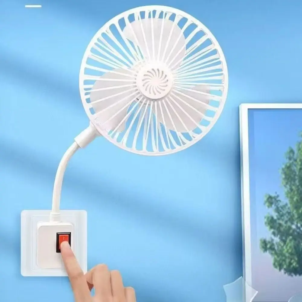 Durable 360 Rotatable Fan Low Noise Energy Saving UK Plug Fan EU Plug with Safety Cover Wall Fan for Kitchen Bathroom Dorm