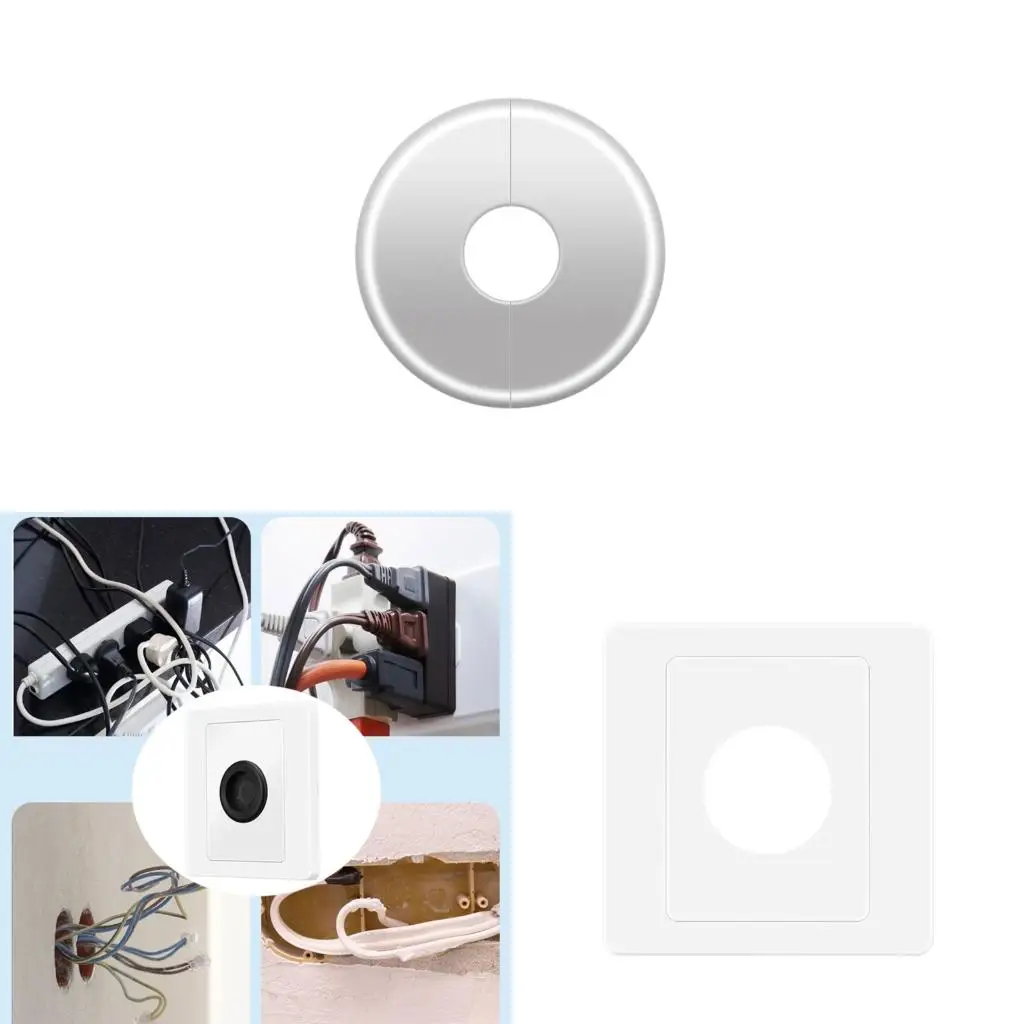  Contemporary Cover Plate with Cable Hider Elegant Faceplates  Outlet Panel Simple Installation for 86 Type Plugs 