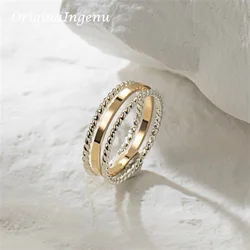 Set of 3 Gold Filled Stacking Ring Handmade 925 Silver Ring Tarnish Resistant Jewelry Dainty Jewelry Boho Minimalism Jewelry