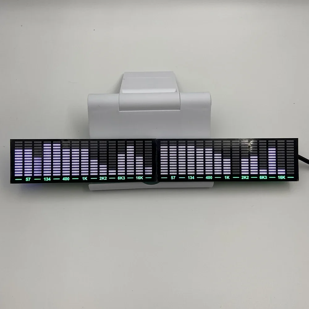 Pantalla LED de espectro de música controlada por sonido, luz ambiental de recogida, luz de ritmo atmosférico, espectro de 30 segmentos