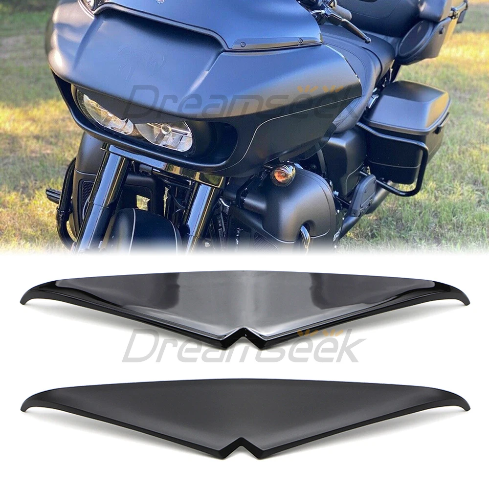 

Motorcycle Headlight Mean Mug Bezel Trim for Harley Touring Road Glide FLTRX 2015-22 Glossy / Matte Black Headlamp Eyebrow Cover