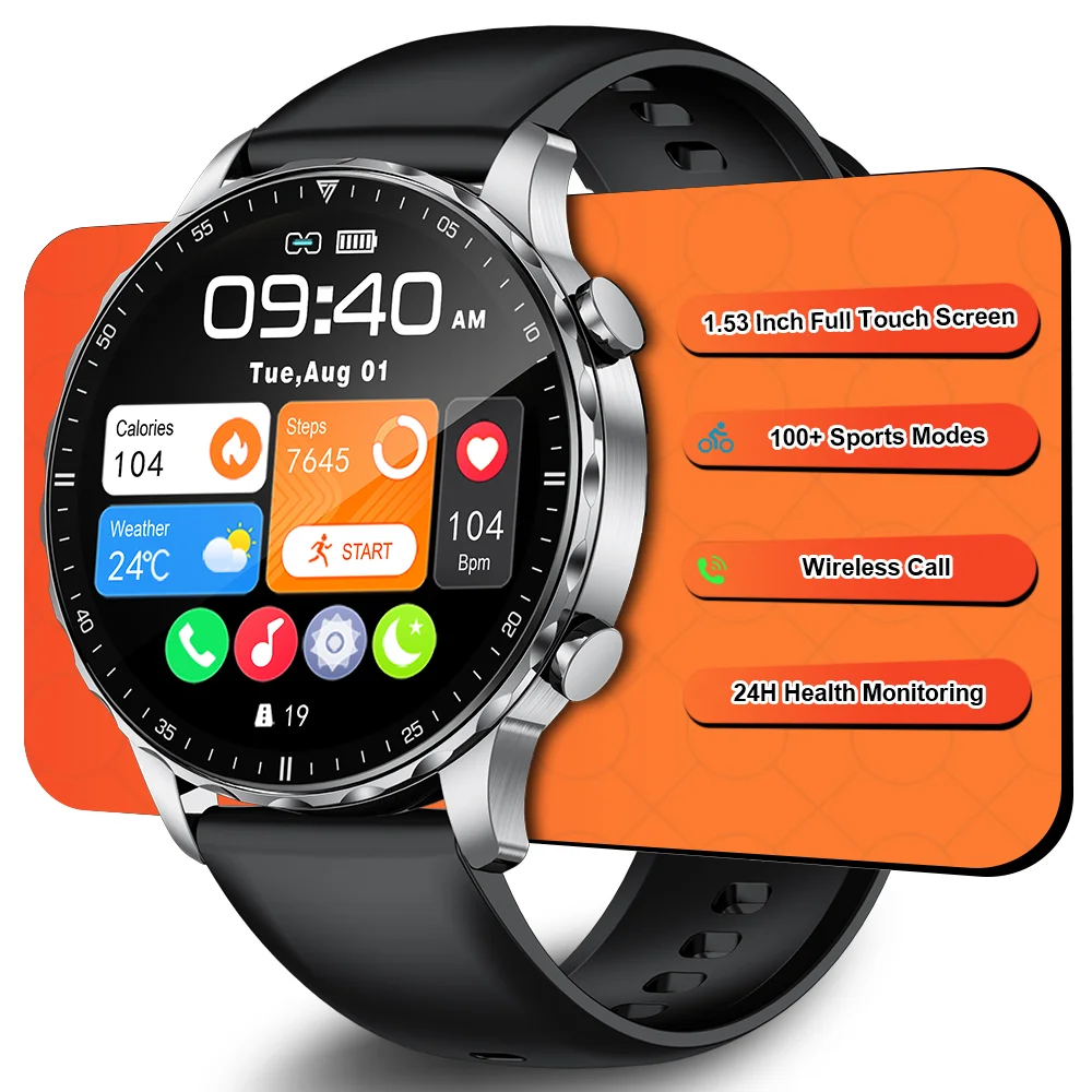 LIGE Outdoor Sports Smart Watch Men 1.53