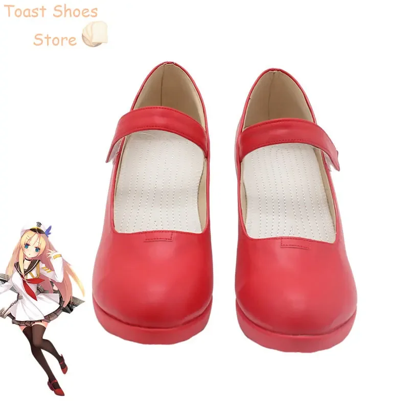 Saratoga Cosplay Shoes PU Leather Shoes Halloween Boots Game Warship Girls R Cosplay Props Costume Prop