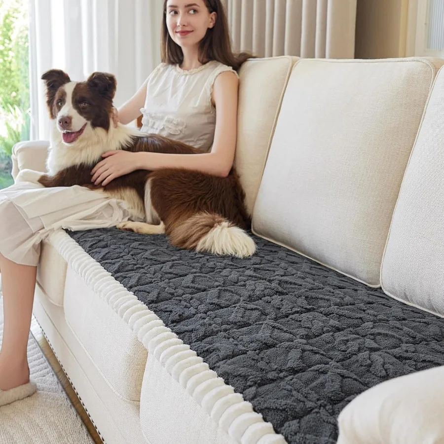 

Washable Funny Fuzzy Pet Couch Cushion Covers for Sofa with NonSlip Base Ideal for 3Cushion Sofa Layouts PetFriendly Dog Bed Ma