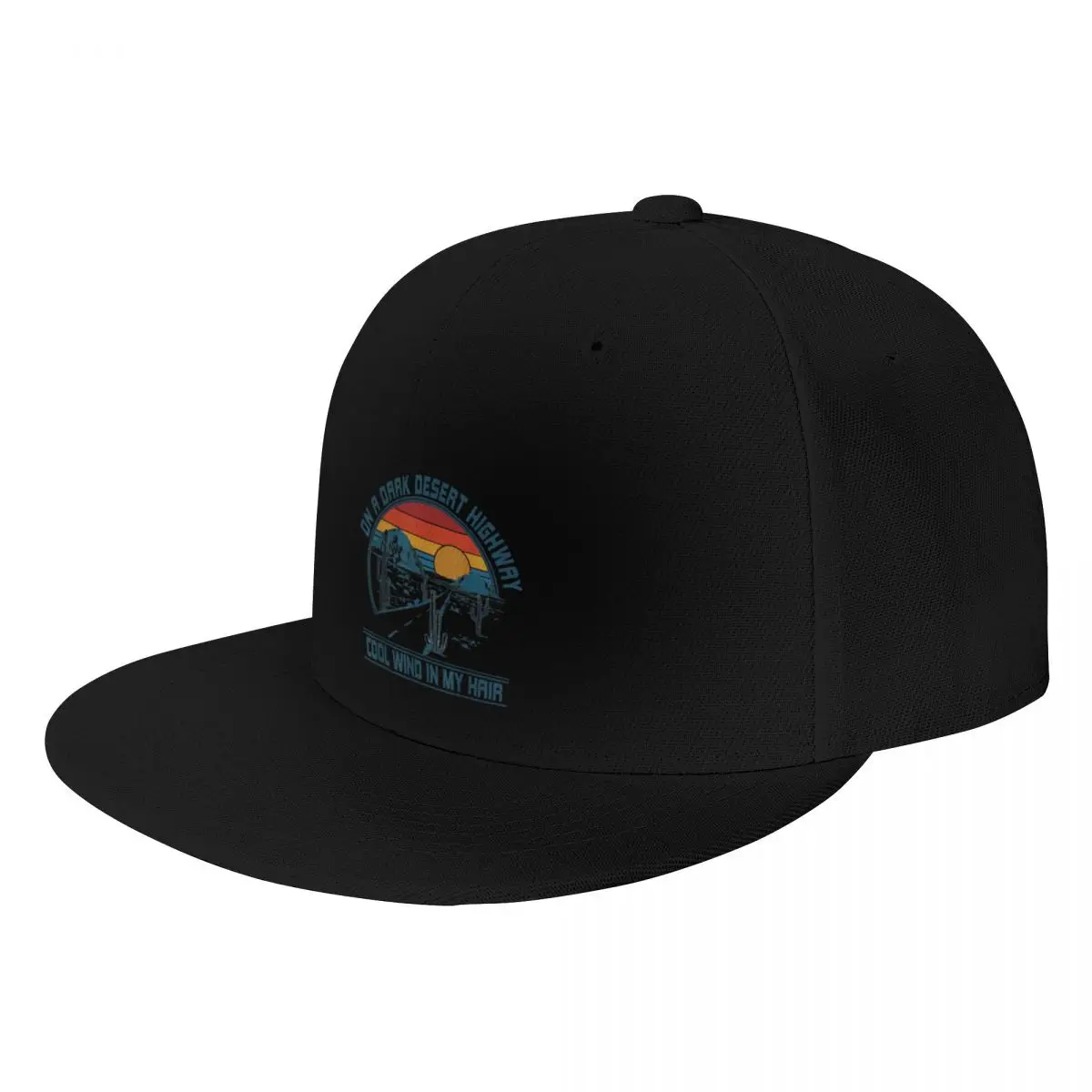 On A Dark Desert Highway Cool Wind In My Hair Retro Vintage Baseball Cap Snap Back Hat Beach Golf Wear Designer Man Women's