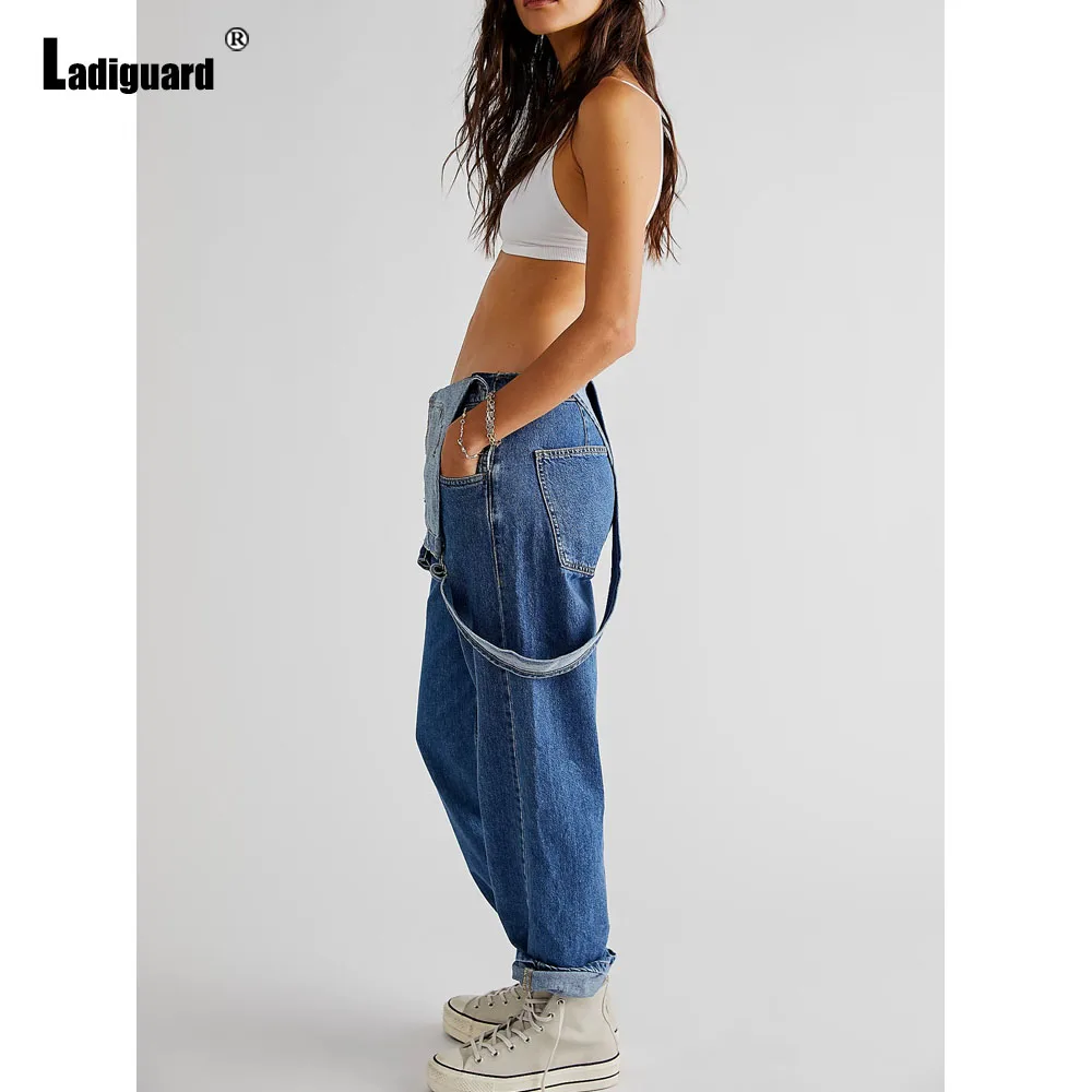 Damesmode potlood jeans jumpsuit vrouwelijke mouwloze zak denim overalls 2025, Amerikaanse en Europese stijl jeans playsuit nieuw