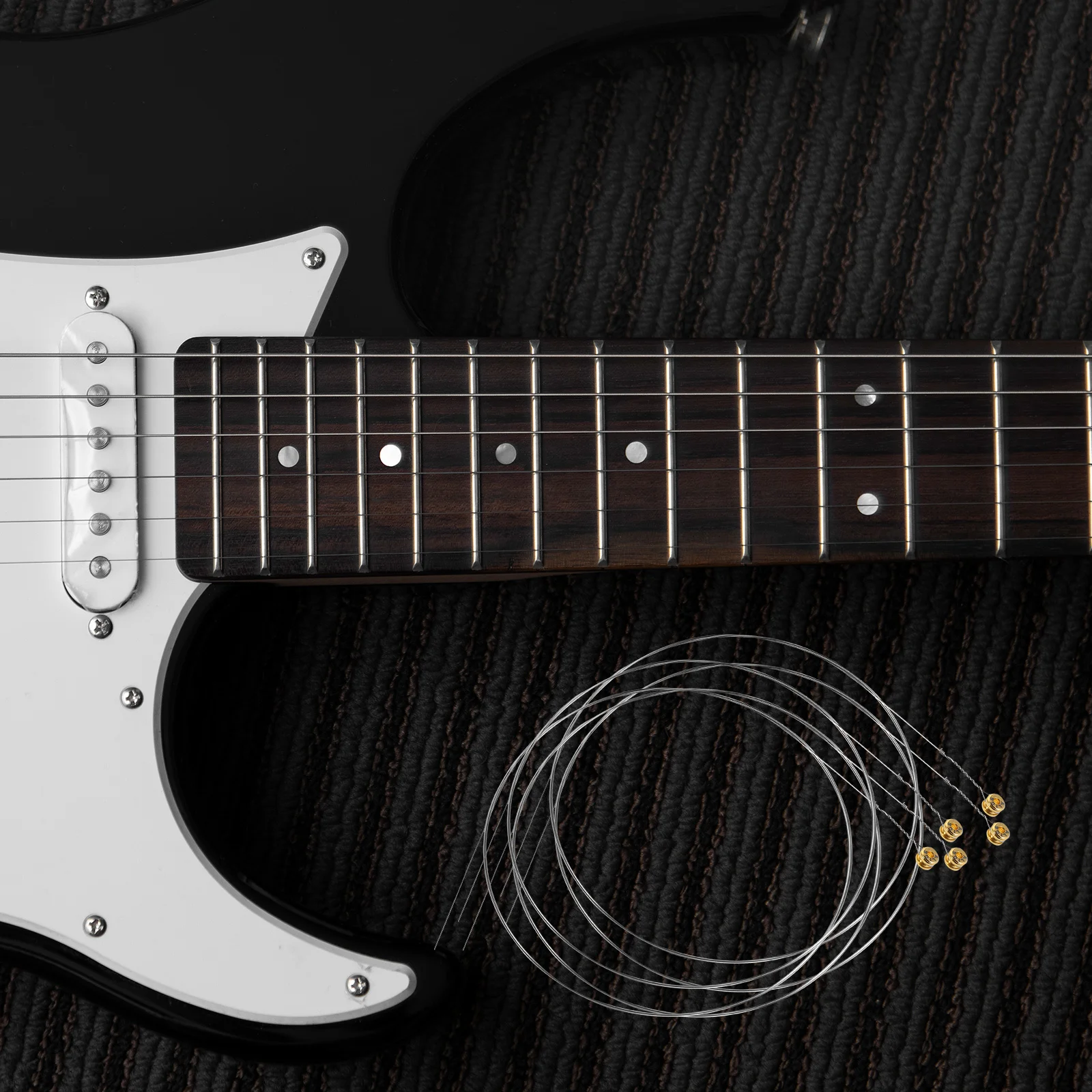 

5pcs Electric Guitar Strings B-2Nd Steel String Construction Sturdy Acoustic Tone Precision Tuning For Live Performance Studio