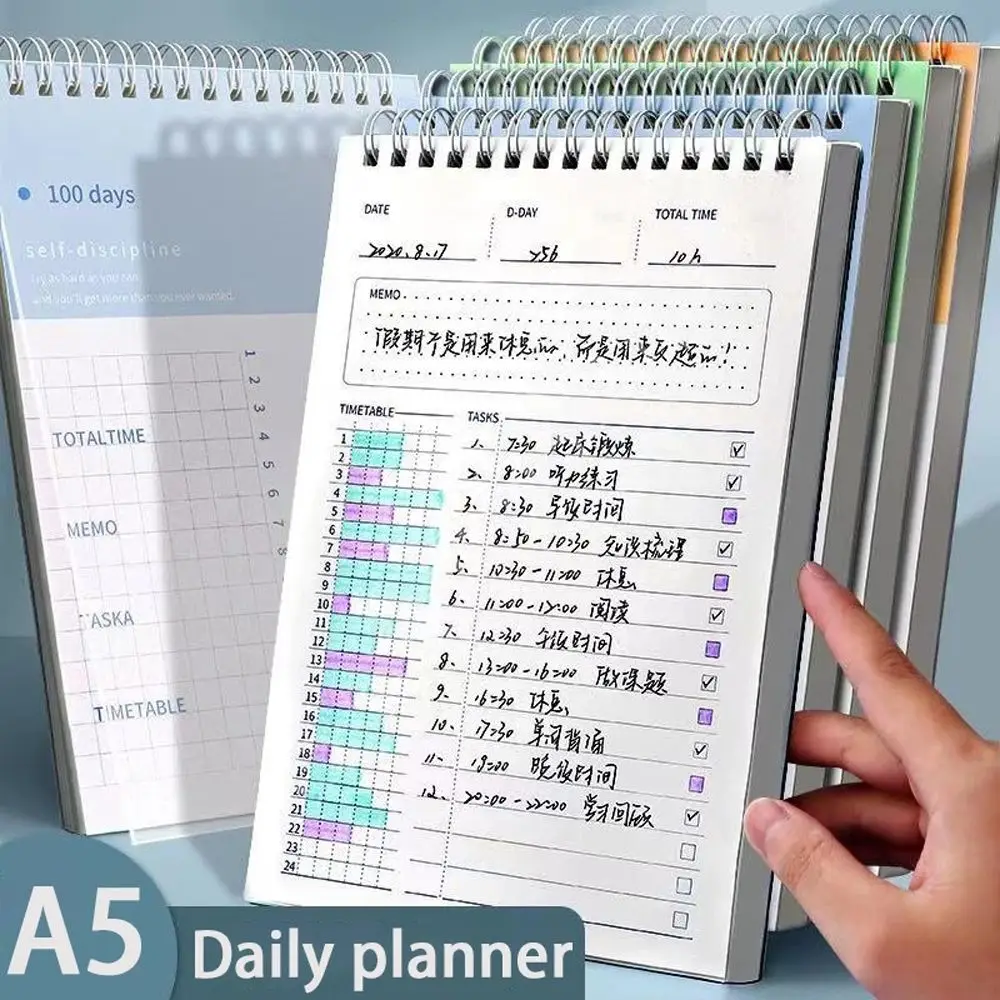 Dream Planner Stationery Supplies Office School Goal Setting Schedule Book Loose-Leaf Diary A5 Spiral Notepad Goals Notebook