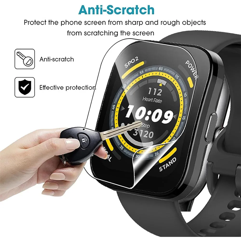 BEHUA طبقة رقيقة واقية ل Huami Amazfit Bip 5 SmartWatch واقي للشاشة هيدروجيل HD المضادة للخدش فيلم لا الملحقات الزجاجية