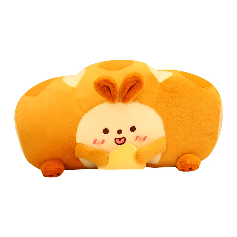 

Funny Toast Bread Plushies Hugging Pillow Soft Stuffed Animal Loaf Bread Plush Cushion Cuddle Gift for Kids Girls Car Decoration