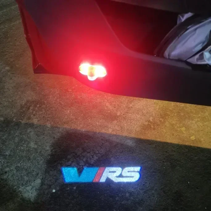 2PCS Car Door Welcome Courtesy Lights Ghost Projector Shadow Lamps for Skoda VRS Logo Octavia A5 MKII 2006 2008-2013 Accessories view 3