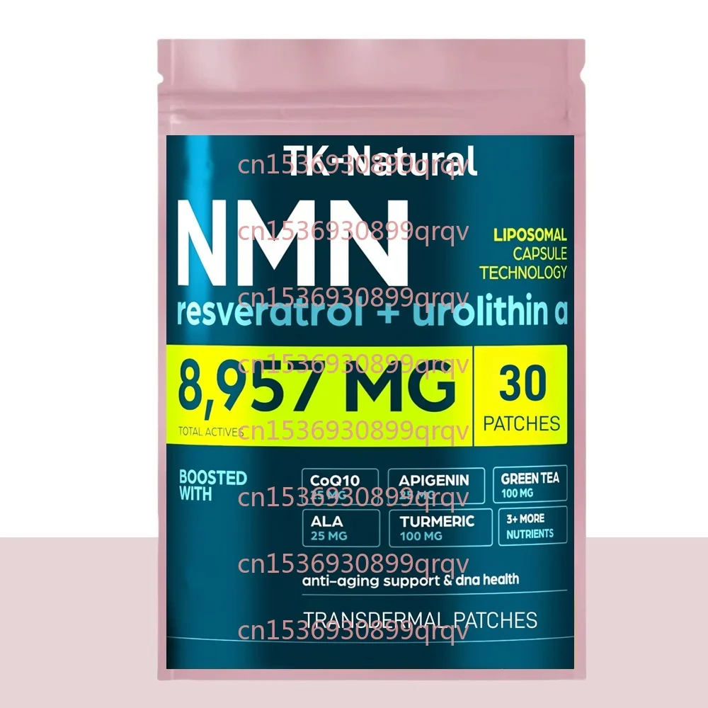 30 parches Parches transdermicos NMN con urolita A, resveratrol, ácido alfa lipoico, longevidad celular y soporte energético