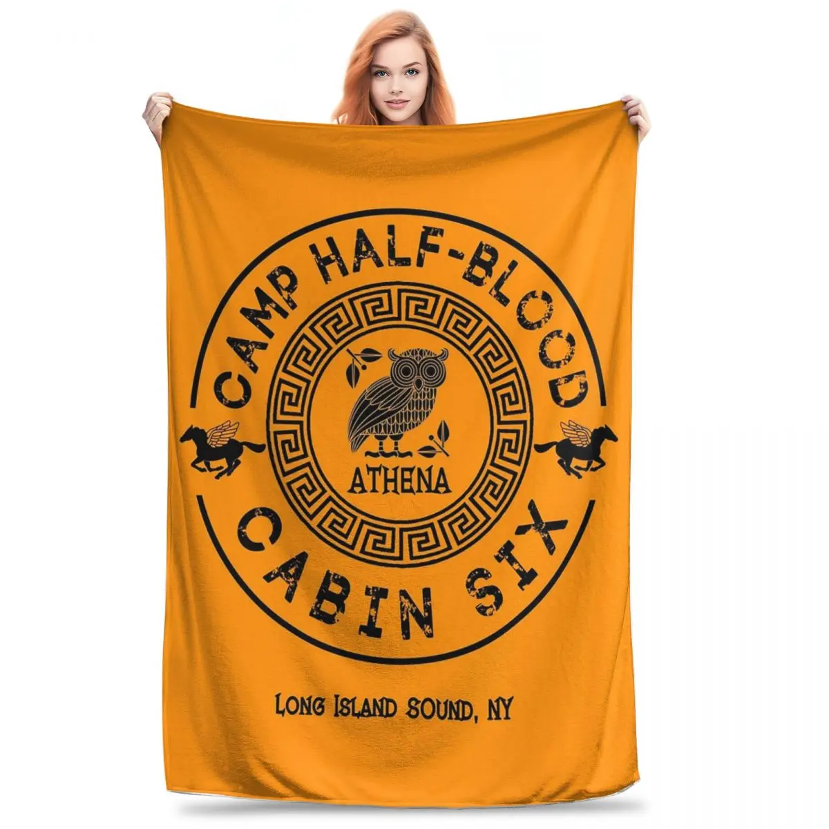 Cabin Six - Athena - Percy Jackson - Camp Half-Blood - Blanket Fleece Lightweight Throw Blankets Sofa For Couch Throws Bedspread