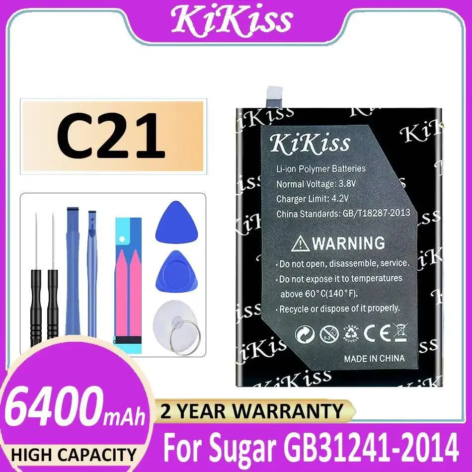 

Безопасный C21 596781 для Sugar GB31241-2014 6400 мАч аккумулятор мобильного телефона