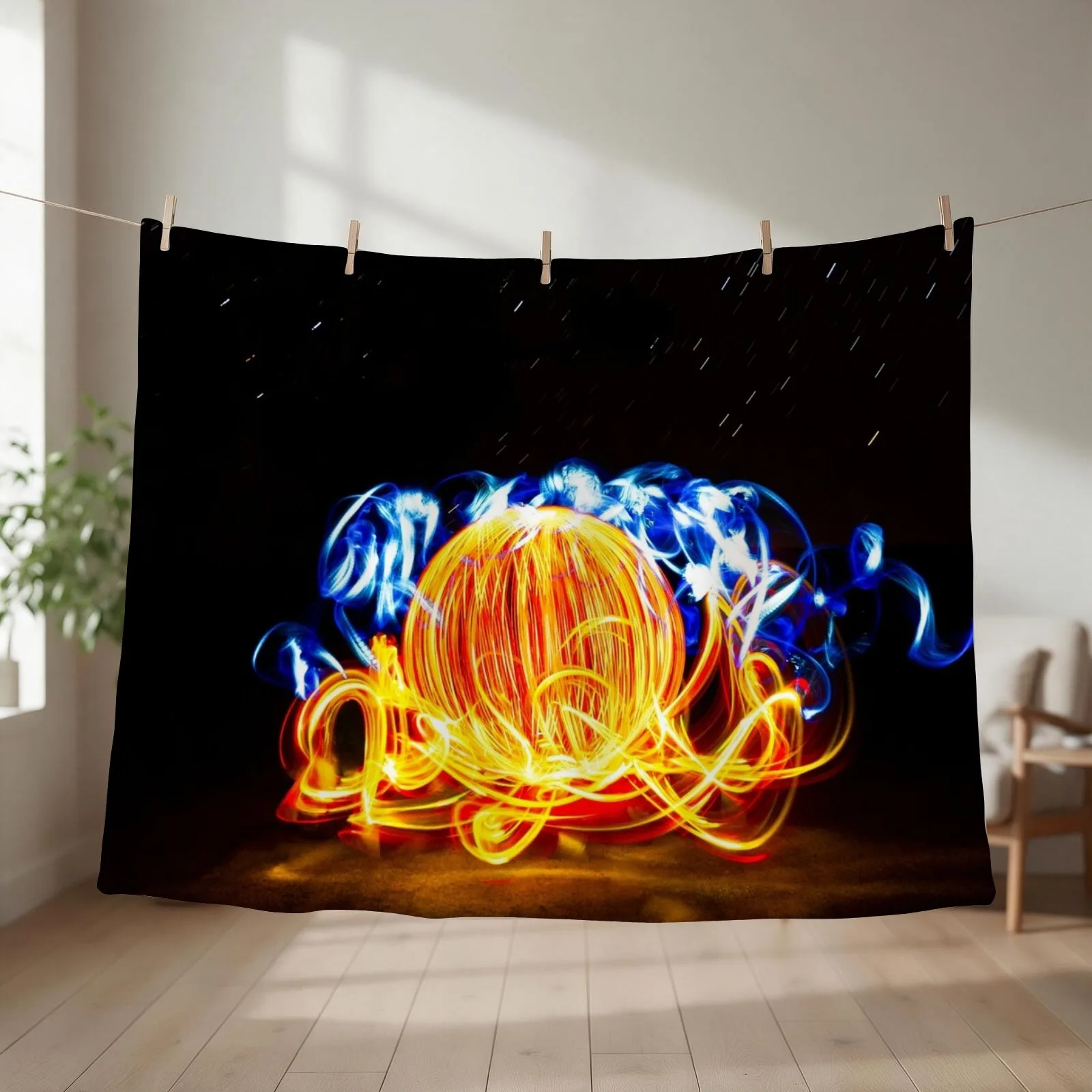 Ball of Fire meets Flinders Ranges Throw Blanket couch cozy soft plush fuzzy picnic outdoor blanket
