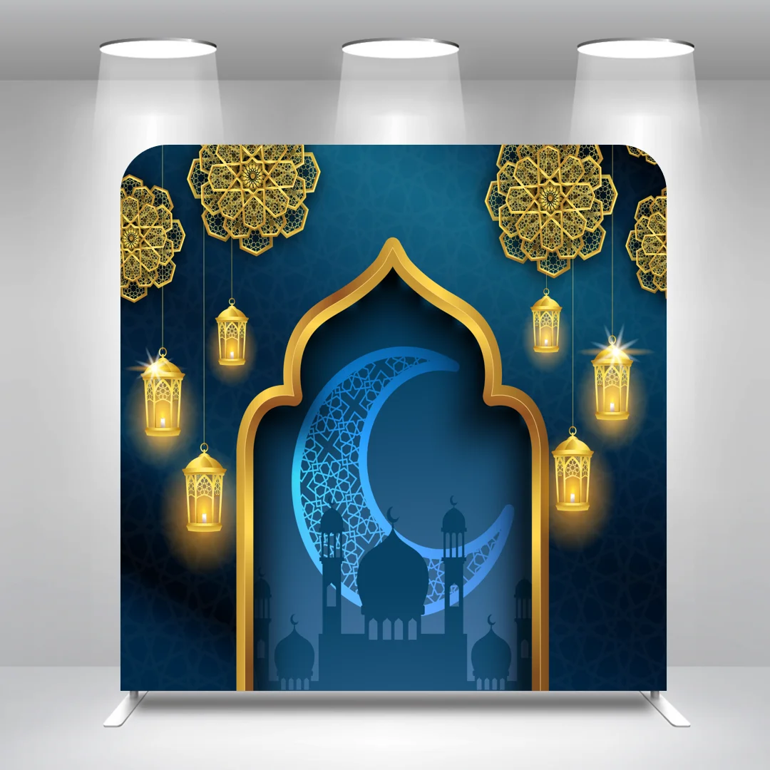 Islamic Ramadan Kareem 8x8ft 10x8ft 10x10ft Birthday Straight Pillow Case Photo Booth Backdrop Cover