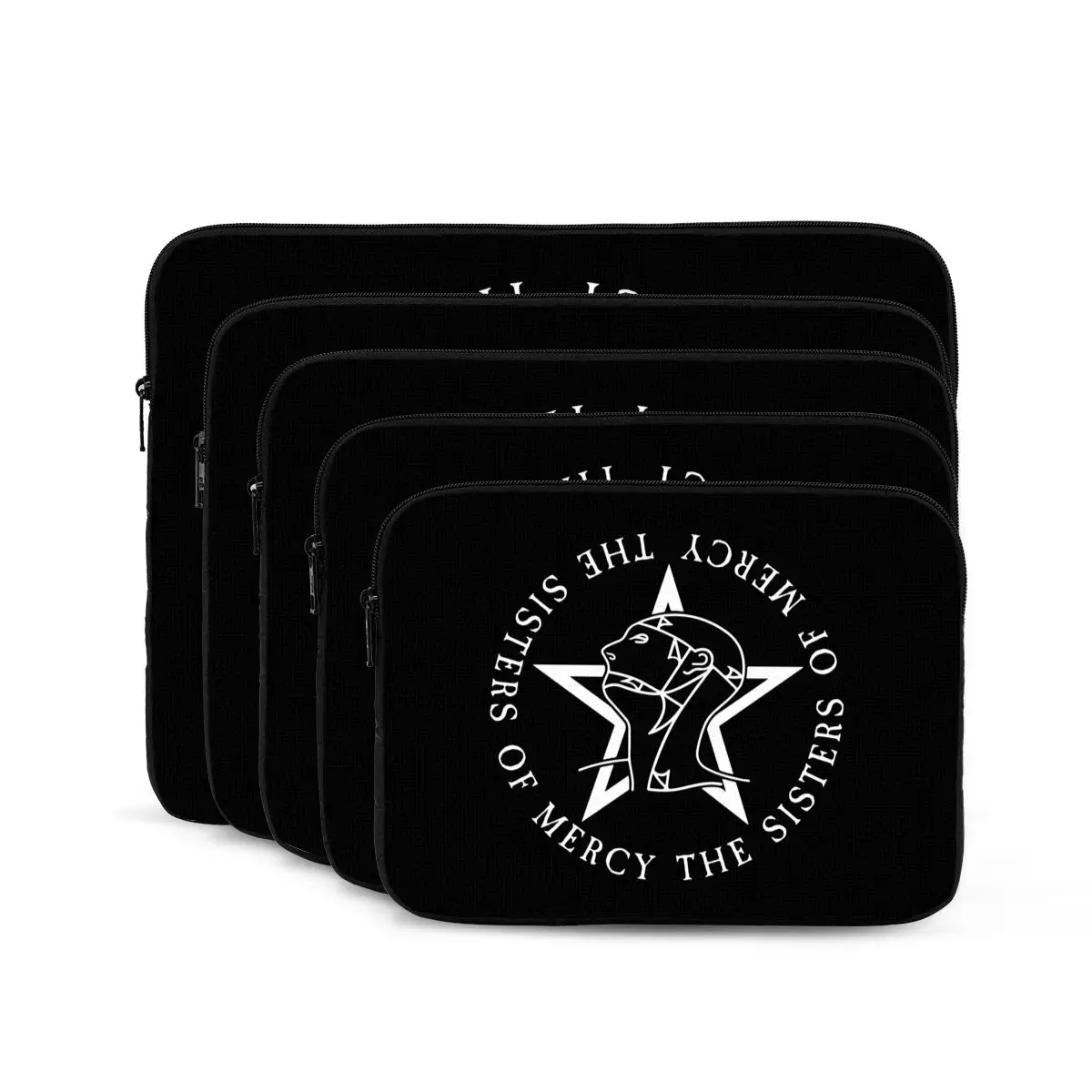 

Круглый текстовый логотип Goth The Sisters Of Mercy, сумка для ноутбука, чехол для ноутбука, чехол для ноутбука, противоударный чехол для планшета, сумка