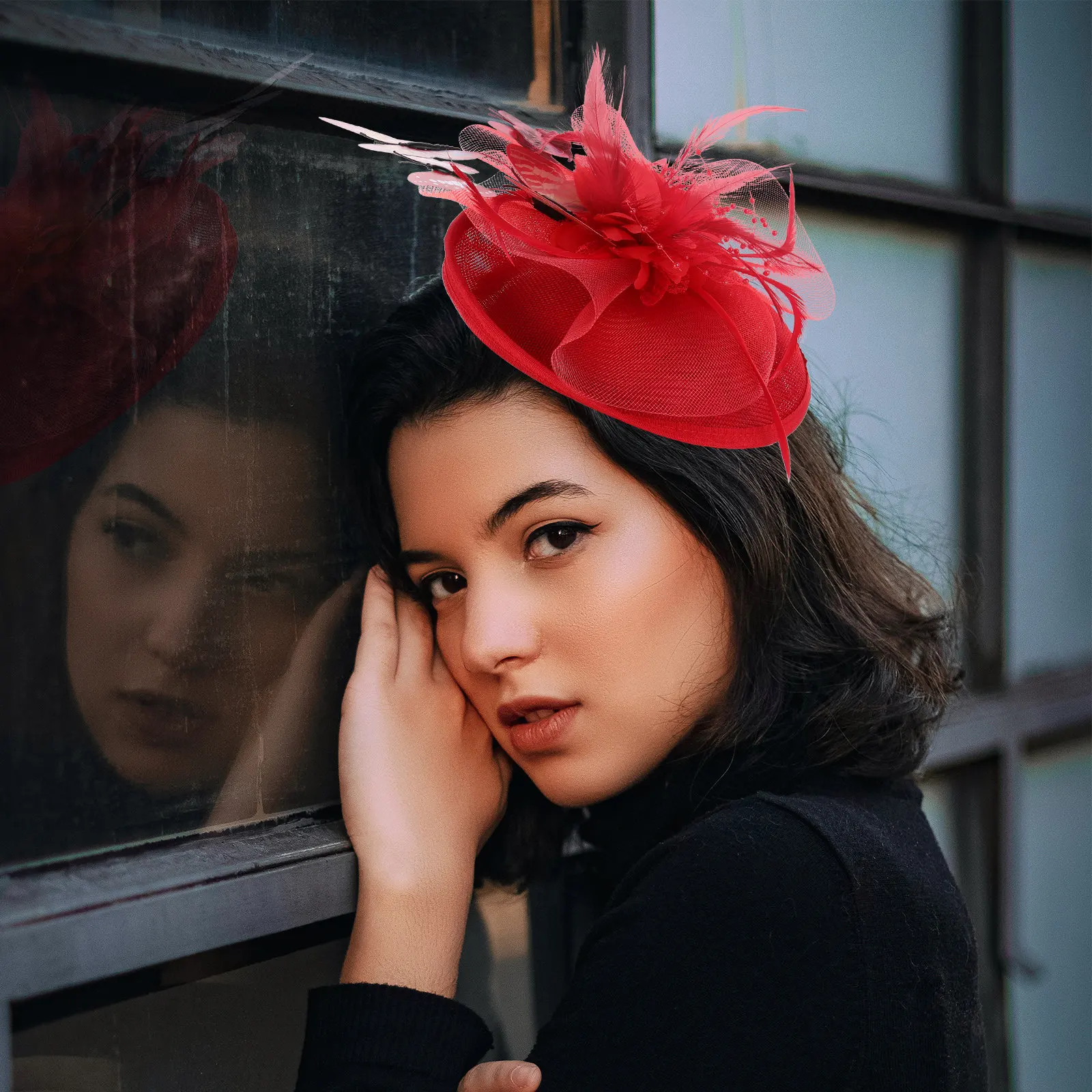 

Colorful Butterflies Fascinator Headband for Party Chic Moveable Wings Fashionable Women Tea Party Wedding Cocktail Hat