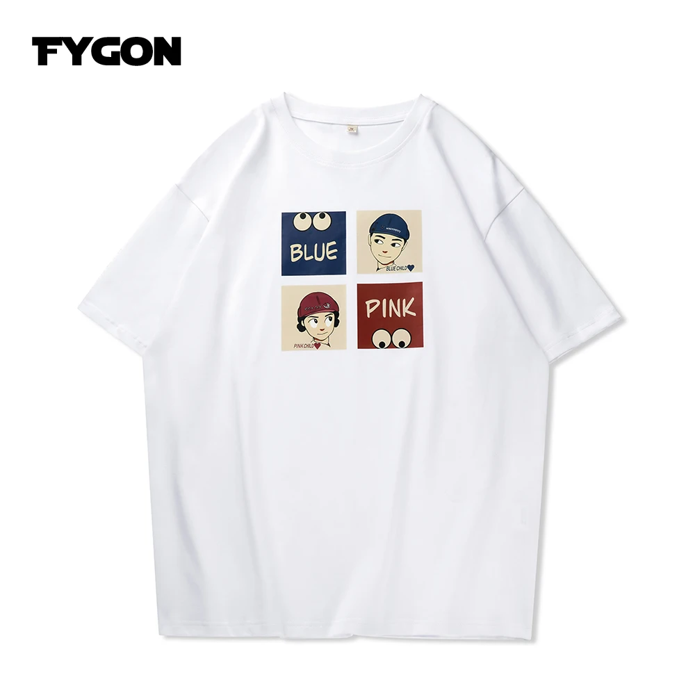 Fygon high-quality screen-printed T-shirts, breathable oversized T-shirts, pure cotton, new products launched