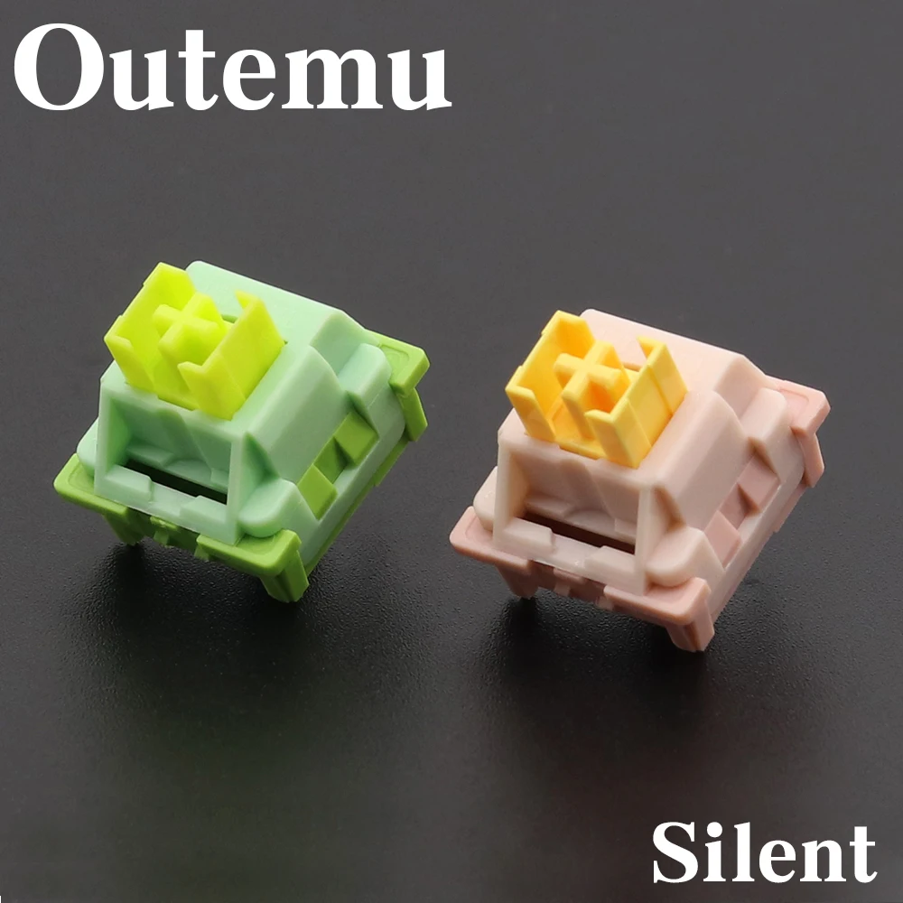 Outemu Silent Lemon Peach Switch for Mechanical Keyboard 3Pin Linear Tactile 40g 50g RGB SMD Mechan Keyboard Gaming MX Switches