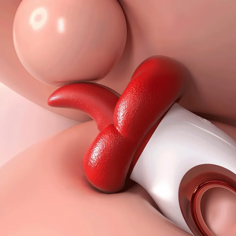محاكاة قوية لعق اللسان الاهتزاز سيليكون أنثى البظر الحلمة محفز المهبل مدلك الإناث الاستمناء