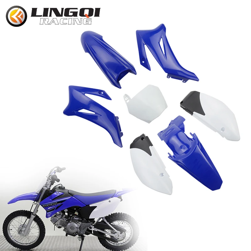 

LING QI Motorcycle TTR110 Plastic Cover Fairing Body Covers Kit Set Fender For TTR 110 Pit Dirt Bike Motocross Parts