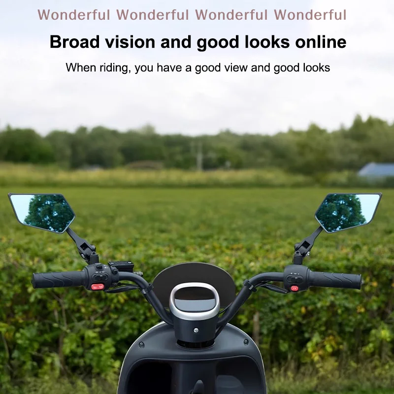 

Street King 8 Non-Graded HD Adjustable Motorbike Mirror Full Alloy Rearview Side Mirror 1Pair