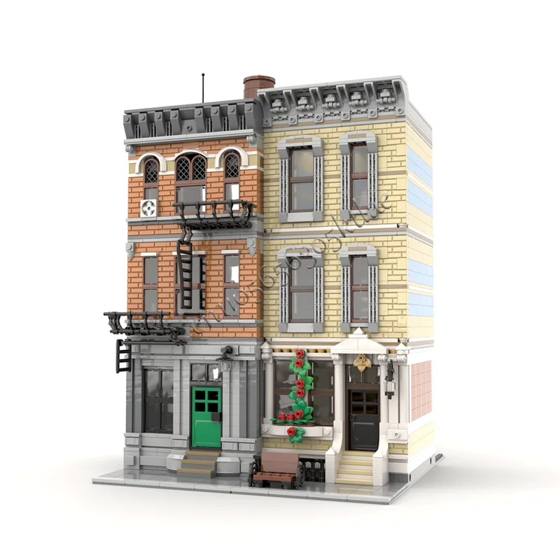 3173 piezas Modular nuevo bloque de construcción de ciudad conjunto realista arquitectura urbana modelo juguete de exhibición para niños DIY montaje regalo