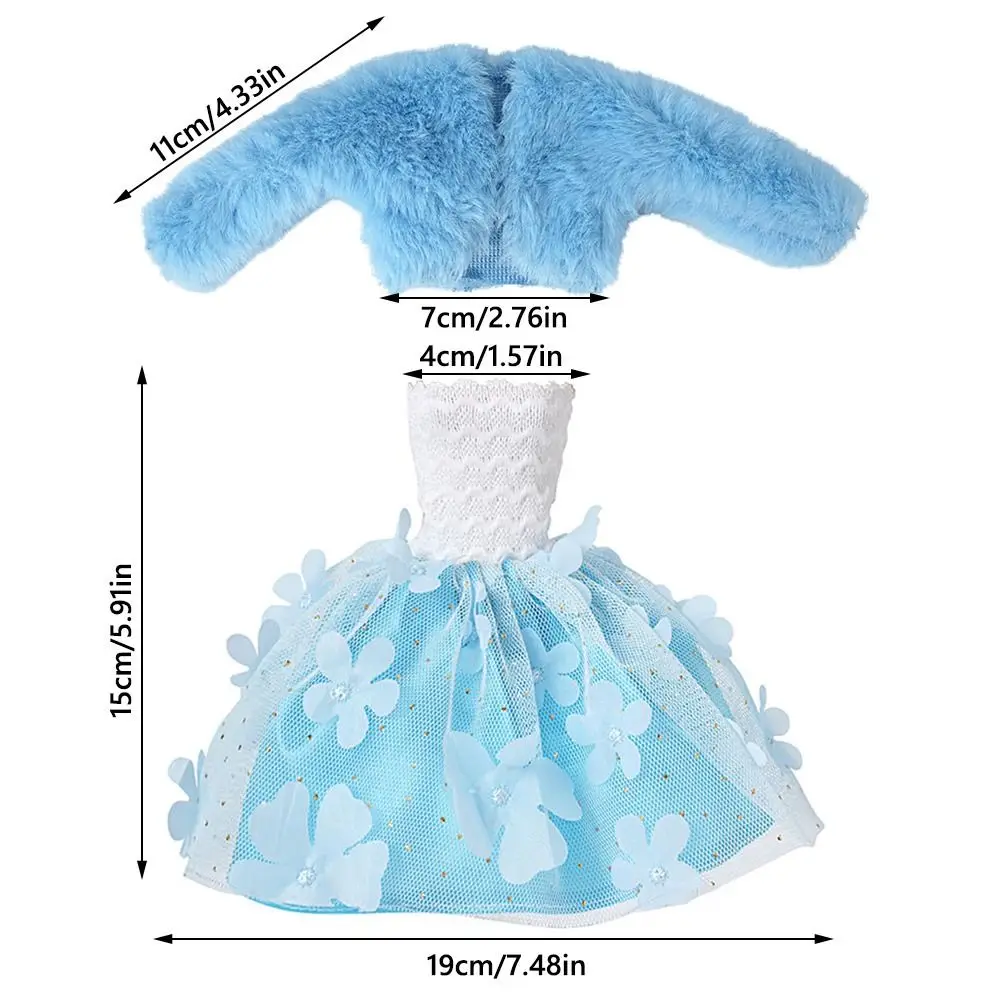 1/6 /30CM/11" Doll Clothes Multicolor Doll Accessories Doll Overcoat Dress Set Gauze Flower Dress Changing Dress Game