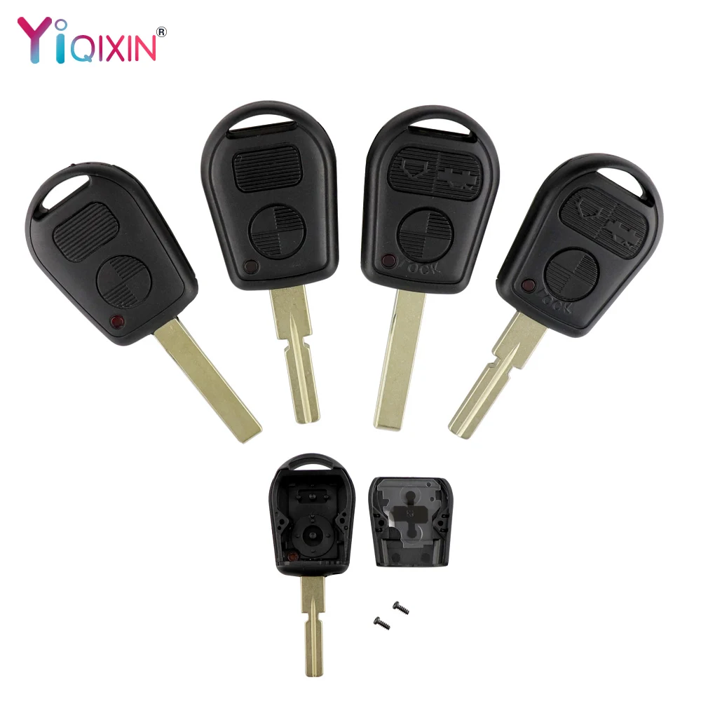 YIQIXIN Remote Car Key Shell For BMW E31 E32 E34 E36 E38 E39 E46 Z3 Fob Case 2/3 Button HU58/HU92 Uncut Blade Cover Replacement