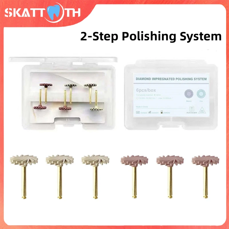 

2-ступенчатый стоматологический резиновый полировщик, композитная смола, алмазная пропитанная полировочная система, диск RA, 14 мм, набор колес, спиральный гибкий инструмент