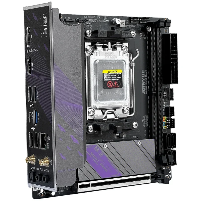 

JGINYUE B650i Night Devil Mini ITX Gaming PC Motherboard Supports AMD AM5 CPU & DDR5 RAM Dual Channel New Product