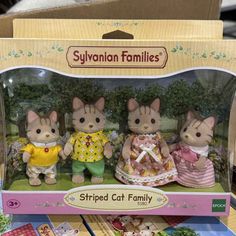 Anime Sylvanian Families Figuren Highbranch Giraffe Dierenset Babyset Pop Figuren Kamer Ornamenten Kerst Massaal Speelgoed Cadeau