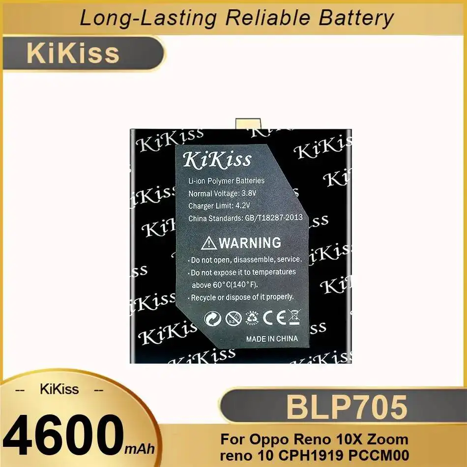 

Аккумулятор для мобильного телефона BLP705 для Oppo Reno 10X Zoom Reno 10 CPH1919 PCCM00 4600 мАч, высокая емкость