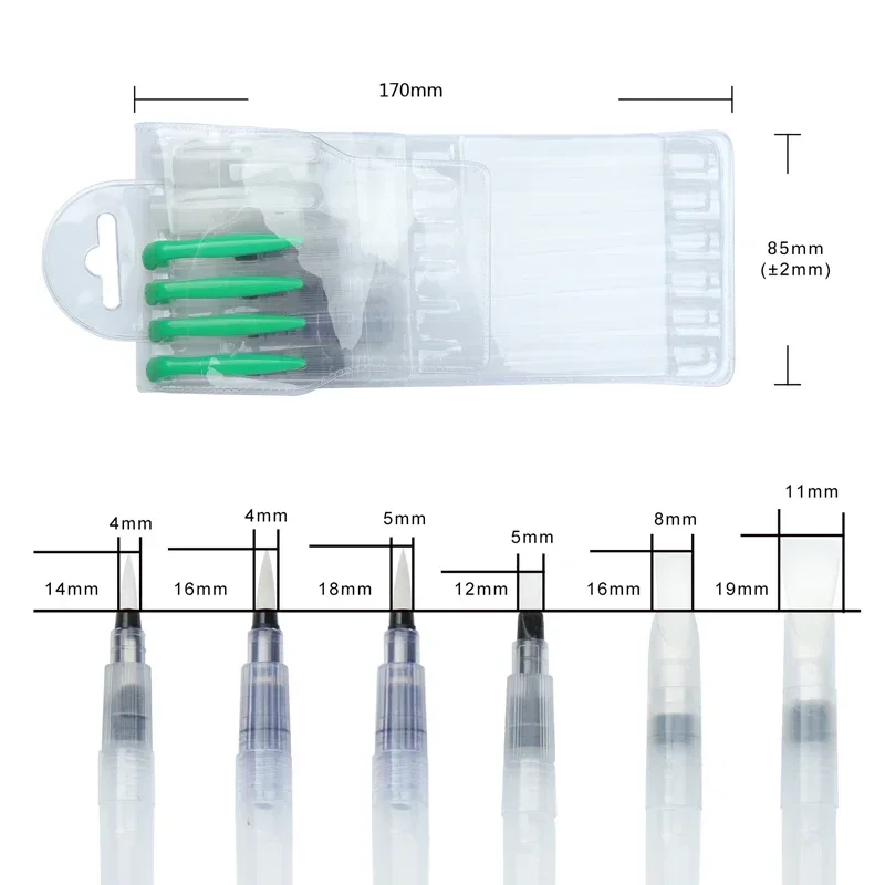 3/6 шт., кисти для рисования акварелью
