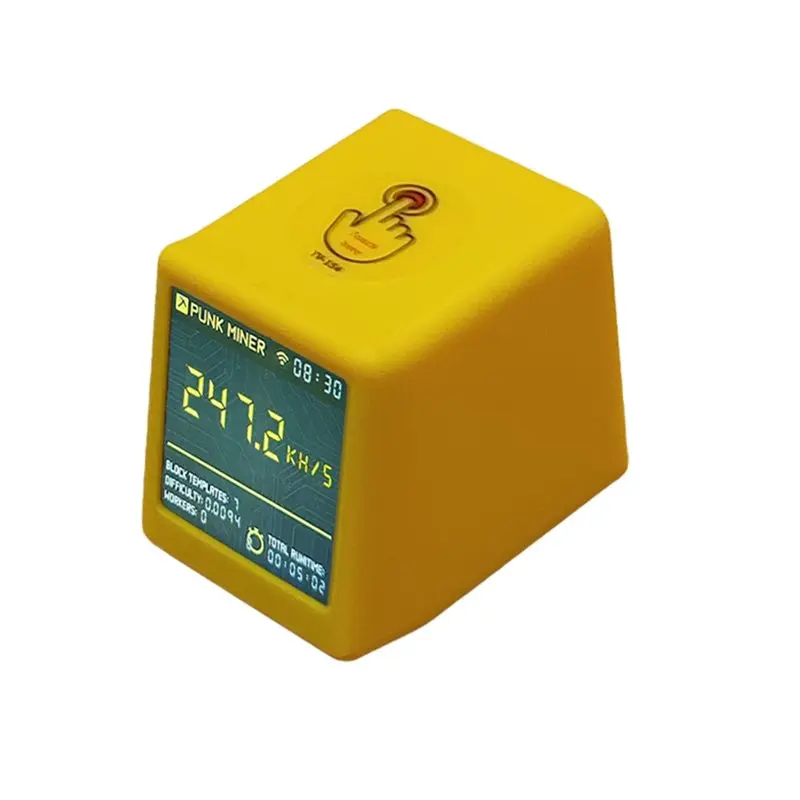 ABGI-1.54 Inch Colorful Smart TV 257Kash/S Bitcoin Miner ESP32S3 Gift Home Silent Desktop Clock Lower Power Consumption