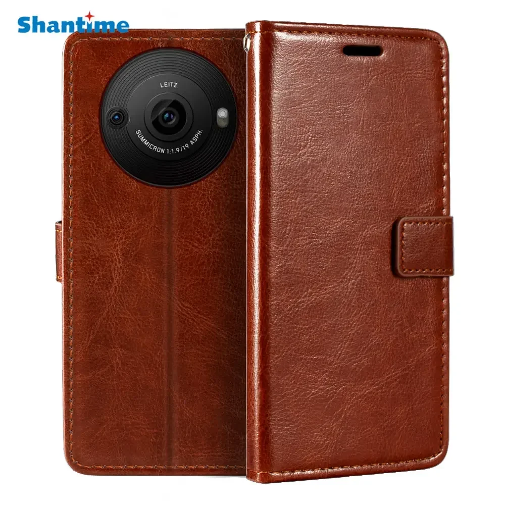 Case For Sharp Aquos R8 Pro SH-51D Wallet PU Leather Magnetic Flip Case Cover With Card Holder And Kickstand For Aquos R8S Pro