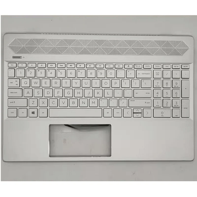 H FOR HP 15-CS TPN-Q208 15-CW TPN-Q210 Backlit Keyboard with Palm Rest Silver
