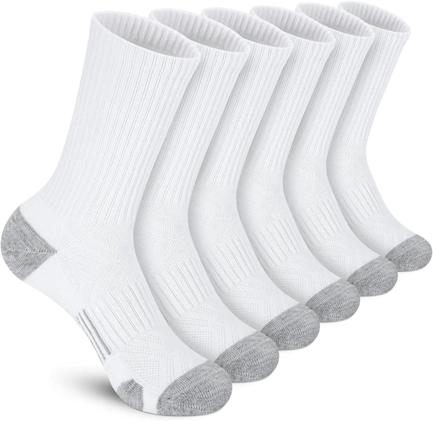 

Men's Athletic Crew Socks for Running, Cushioned and Breathable Sports Performance