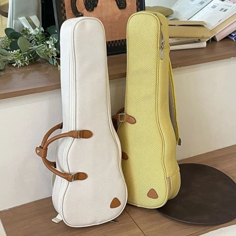 

23/24 Inch Ukulele Bag Thickened Double Shoulder Backpack Portable Shockproof Lace Ukulele Box Musical Instrument Accessories
