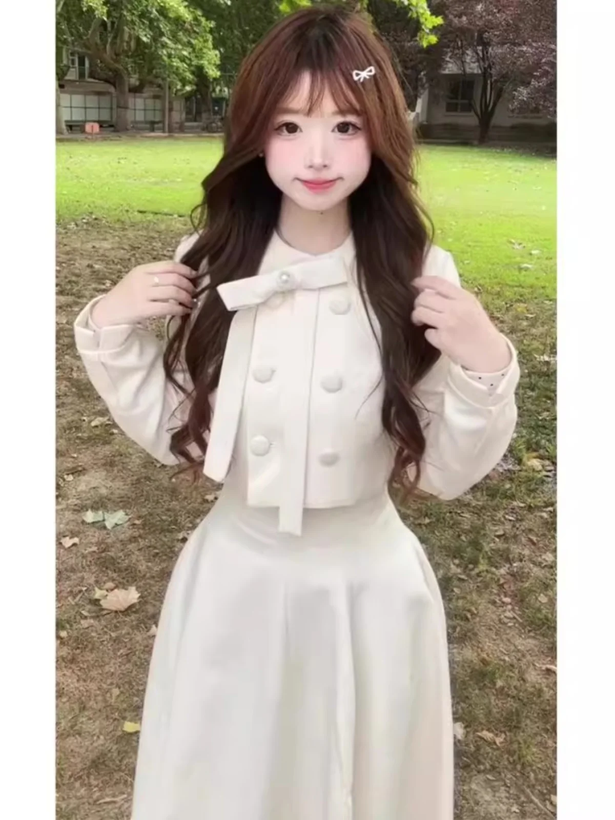 

Tweed Jacket Beige Womens Summer Cotton Linen Natural Fibers Casual Minimalist Elegant Classy Daily Morning Temperament Feminine