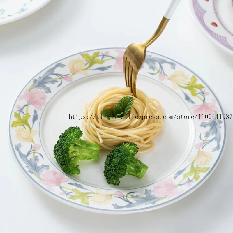 

Симпатичная десертная тарелка для завтрака, изысканная плоская скандинавская красивая и популярная тарелка в стиле вестерн