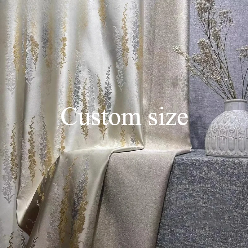 

Custom Size Fashion Luxury European Lavender Nature Vertically Custom Decor Tulle Curtains for Living Room Bedroom Dining