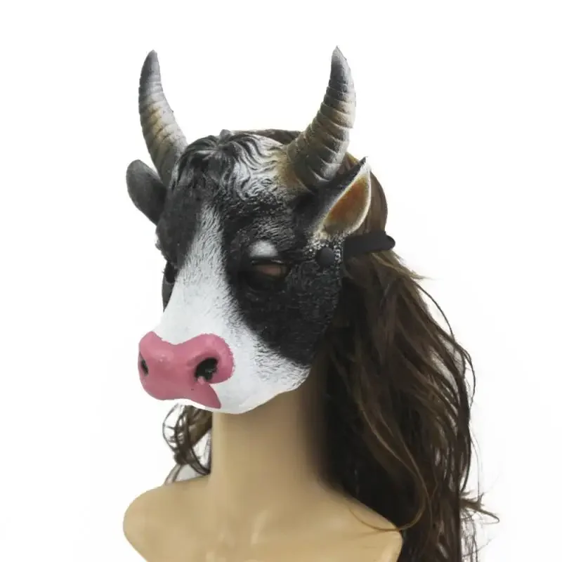 Cow Mask Mask 102g Unique And Innovative Design Soft And Comfortable Create A Eerie Atmosphere Breathable And Skin Friendly Mask