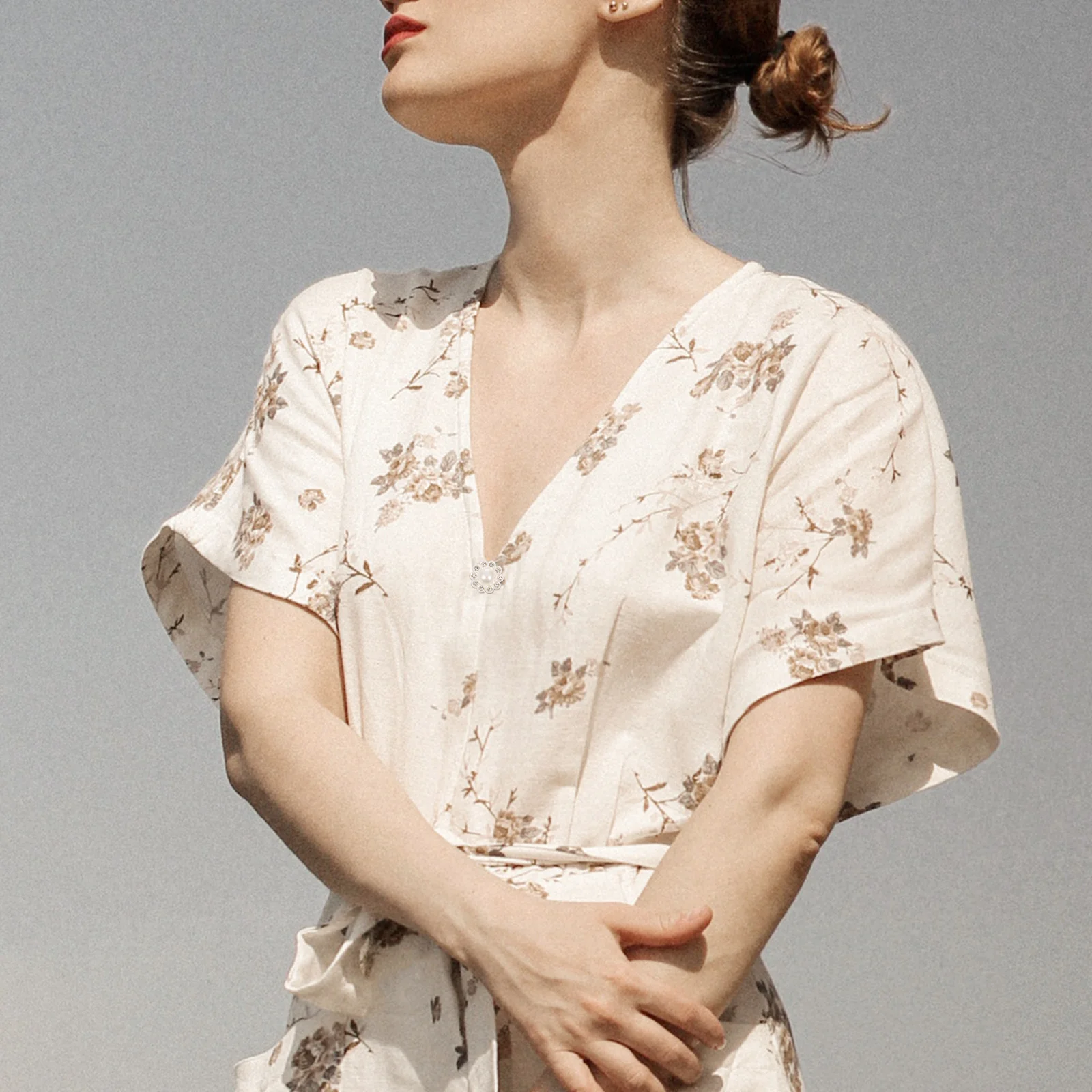 

50Pcs Pearl Crystal Buttons No Hole Decorative Buttons DIY Crafts Embellishment Creative Flower Headband Clothes Accessories