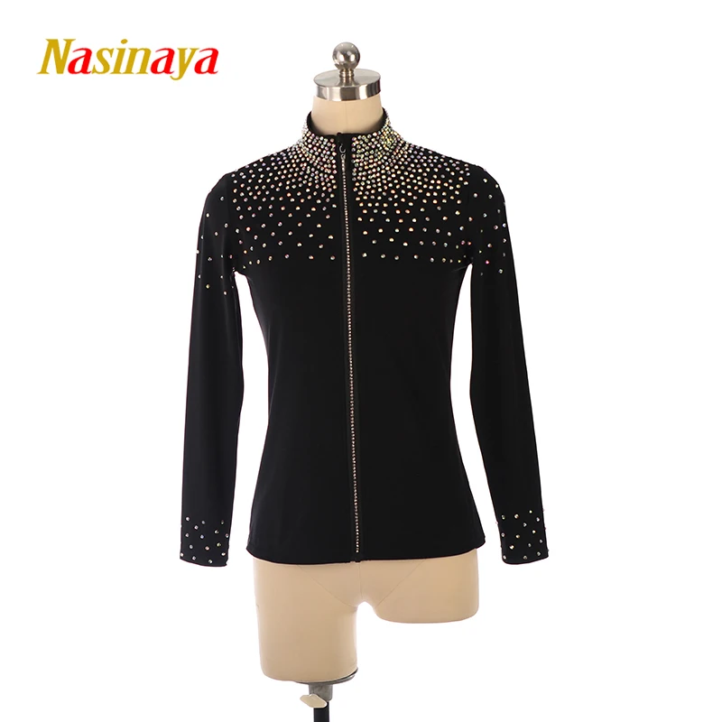 Children's and adults' figure skating clothes, skating clothes, training tops, jackets, embroidered, brushed, diamond zippers