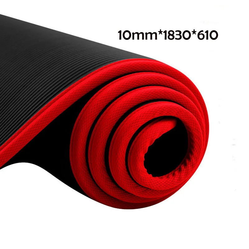 Anti-slip yoga mat for fitness, Pilates Massage pad,NBR thickened yoga mat for gym and home, sports mat for Home Sit ups,10mm