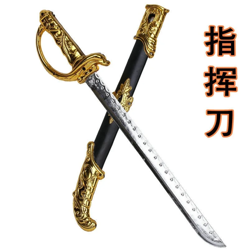 2024new Arrival Halloween Ball Party Character Dress Up Prop Children Toy Simulation Arms Knight The Sword Commanding Sword Gift